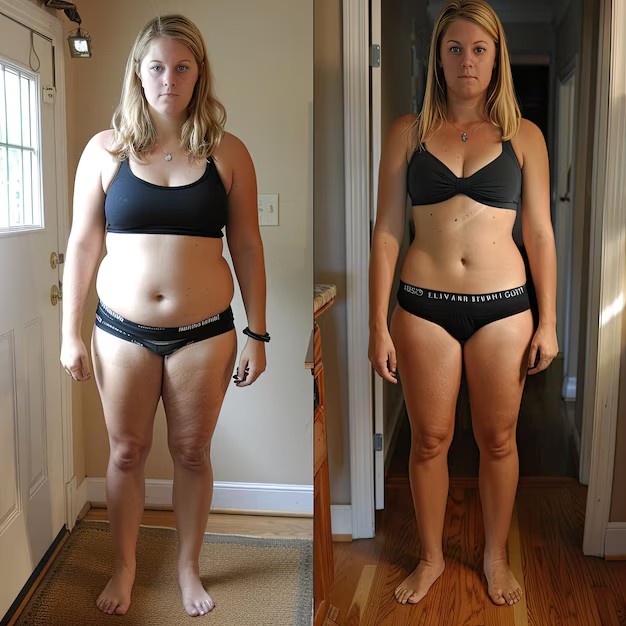 Member body transformation — front view before and after